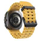 For Samsung Galaxy Watch Ultra 47mm Dual Buckle Colorful Dots Silicone Watch Band(Yellow) - 2