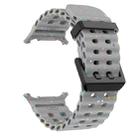 For Samsung Galaxy Watch Ultra 47mm Dual Buckle Colorful Dots Silicone Watch Band(Space Gray) - 3