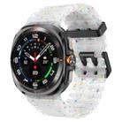 For Samsung Galaxy Watch Ultra 47mm Dual Buckle Colorful Dots Silicone Watch Band(Transparent) - 1