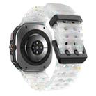 For Samsung Galaxy Watch Ultra 47mm Dual Buckle Colorful Dots Silicone Watch Band(Transparent) - 2
