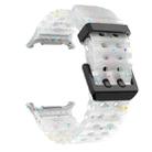 For Samsung Galaxy Watch Ultra 47mm Dual Buckle Colorful Dots Silicone Watch Band(Transparent) - 3