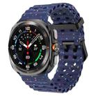 For Samsung Galaxy Watch Ultra 47mm Dual Buckle Colorful Dots Silicone Watch Band(Midnight Blue) - 1