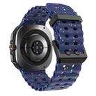 For Samsung Galaxy Watch Ultra 47mm Dual Buckle Colorful Dots Silicone Watch Band(Midnight Blue) - 2