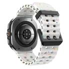For Samsung Galaxy Watch Ultra 47mm Dual Buckle Colorful Dots Silicone Watch Band(Starlight) - 2
