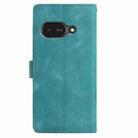 For Google Pixel 9a Skin Feel Embossed Feather Leather Phone Case(Green) - 3