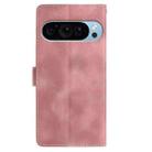 For Google Pixel 10 Pro Skin Feel Embossed Feather Leather Phone Case(Pink) - 3