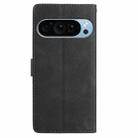 For Google Pixel 10 Pro Skin Feel Embossed Feather Leather Phone Case(Black) - 3