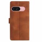 For Google Pixel 10 Skin Feel Embossed Feather Leather Phone Case(Brown) - 3