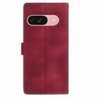 For Google Pixel 10 Skin Feel Embossed Feather Leather Phone Case(Red) - 3