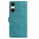 For Sony Xperia 10 VI Skin Feel Embossed Feather Leather Phone Case(Green) - 3