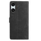 For Sony Xperia 10 VI Skin Feel Embossed Feather Leather Phone Case(Black) - 3