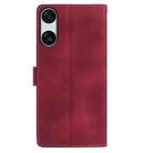 For Sony Xperia 10 VI Skin Feel Embossed Feather Leather Phone Case(Red) - 3