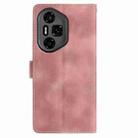 For Honor 300 Ultra Skin Feel Embossed Feather Leather Phone Case(Pink) - 3