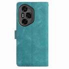 For Honor 300 Pro Skin Feel Embossed Feather Leather Phone Case(Green) - 3