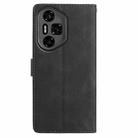 For Honor 300 Pro Skin Feel Embossed Feather Leather Phone Case(Black) - 3