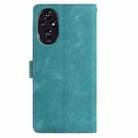 For Honor 200 Skin Feel Embossed Feather Leather Phone Case(Green) - 3