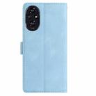 For Honor 200 Skin Feel Embossed Feather Leather Phone Case(Light Blue) - 3