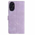 For Honor 200 Skin Feel Embossed Feather Leather Phone Case(Purple) - 3