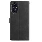 For Honor 200 Skin Feel Embossed Feather Leather Phone Case(Black) - 3