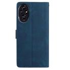 For Honor 200 Skin Feel Embossed Feather Leather Phone Case(Dark Blue) - 3