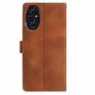 For Honor 200 Skin Feel Embossed Feather Leather Phone Case(Brown) - 3