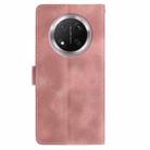 For Honor X9c Skin Feel Embossed Feather Leather Phone Case(Pink) - 3