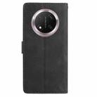 For Honor X9c Skin Feel Embossed Feather Leather Phone Case(Black) - 3