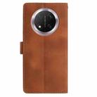 For Honor X9c Skin Feel Embossed Feather Leather Phone Case(Brown) - 3