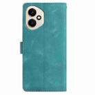 For Honor 400 Global 156.5mm Skin Feel Embossed Feather Leather Phone Case(Green) - 3