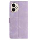 For Honor 400 Global 156.5mm Skin Feel Embossed Feather Leather Phone Case(Purple) - 3