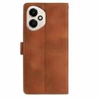 For Honor 400 Global 156.5mm Skin Feel Embossed Feather Leather Phone Case(Brown) - 3