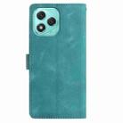 For Honor 400 Lite Global Skin Feel Embossed Feather Leather Phone Case(Green) - 3