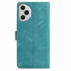 For Honor 400 Pro Global 160.8mm Skin Feel Embossed Feather Leather Phone Case(Green) - 3