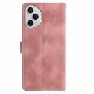 For Honor 400 Pro Global 160.8mm Skin Feel Embossed Feather Leather Phone Case(Pink) - 3