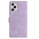 For Honor 400 Pro Global 160.8mm Skin Feel Embossed Feather Leather Phone Case(Purple) - 3