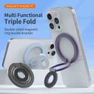 Triple Folding MagSafe Double-Sided Magnetic Phone Ring Holder(White) - 3