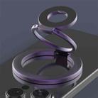 Triple Folding MagSafe Double-Sided Magnetic Phone Ring Holder(Purple) - 2