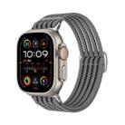 For Apple Watch 46mm / 49mm / 45mm / 44mm Breathable Nylon Fish Line Weaving Watch Band(Grey) - 1