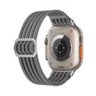 For Apple Watch 46mm / 49mm / 45mm / 44mm Breathable Nylon Fish Line Weaving Watch Band(Grey) - 3
