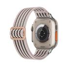For Apple Watch 46mm / 49mm / 45mm / 44mm Breathable Nylon Fish Line Weaving Watch Band(Pink) - 3