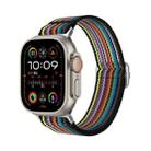 For Apple Watch 46mm / 49mm / 45mm / 44mm Breathable Nylon Fish Line Weaving Watch Band(Rainbow) - 1