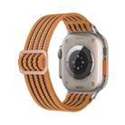 For Apple Watch 46mm / 49mm / 45mm / 44mm Breathable Nylon Fish Line Weaving Watch Band(Orange) - 3