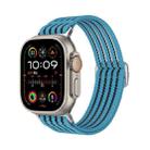 For Apple Watch 46mm / 49mm / 45mm / 44mm Breathable Nylon Fish Line Weaving Watch Band(Sky Blue) - 1