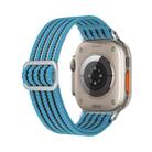 For Apple Watch 46mm / 49mm / 45mm / 44mm Breathable Nylon Fish Line Weaving Watch Band(Sky Blue) - 3