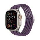 For Apple Watch 46mm / 49mm / 45mm / 44mm Breathable Nylon Fish Line Weaving Watch Band(Purple) - 1
