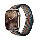 For Apple Watch 42mm / 41mm / 40mm / 38mm Breathable Nylon Fish Line Weaving Watch Band(Rainbow) - 1