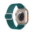 For Apple Watch 42mm / 41mm / 40mm / 38mm Breathable Nylon Fish Line Weaving Watch Band(Teal Green) - 3
