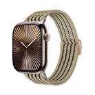 For Apple Watch 42mm / 41mm / 40mm / 38mm Breathable Nylon Fish Line Weaving Watch Band(Khaki) - 1