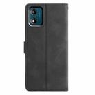 For Motorola Moto E13 Triangles Embossed Leather Phone Case(Black) - 3
