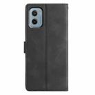For Motorola Moto E15 Triangles Embossed Leather Phone Case(Black) - 3